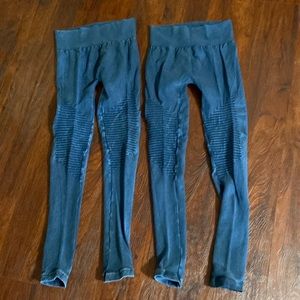 Set of yoga leggings pants denim look approx S